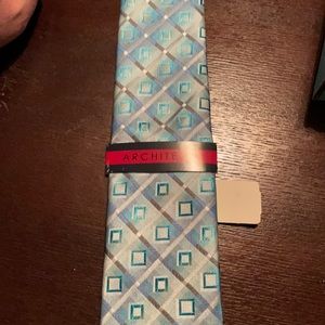 Architect blue and silver tie